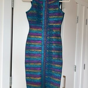 Multicolor Bandage Sleeveless Dress